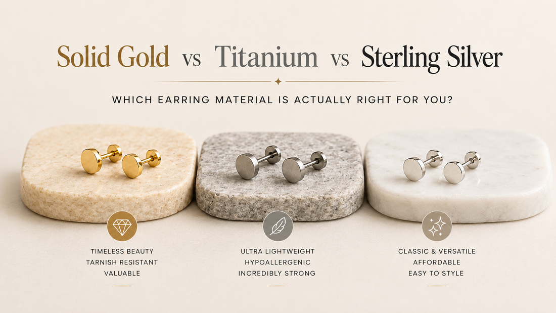 Solid gold vs titanium vs sterling silver