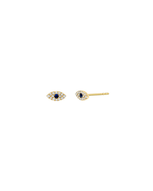 Sapphire Evil Eye Stud