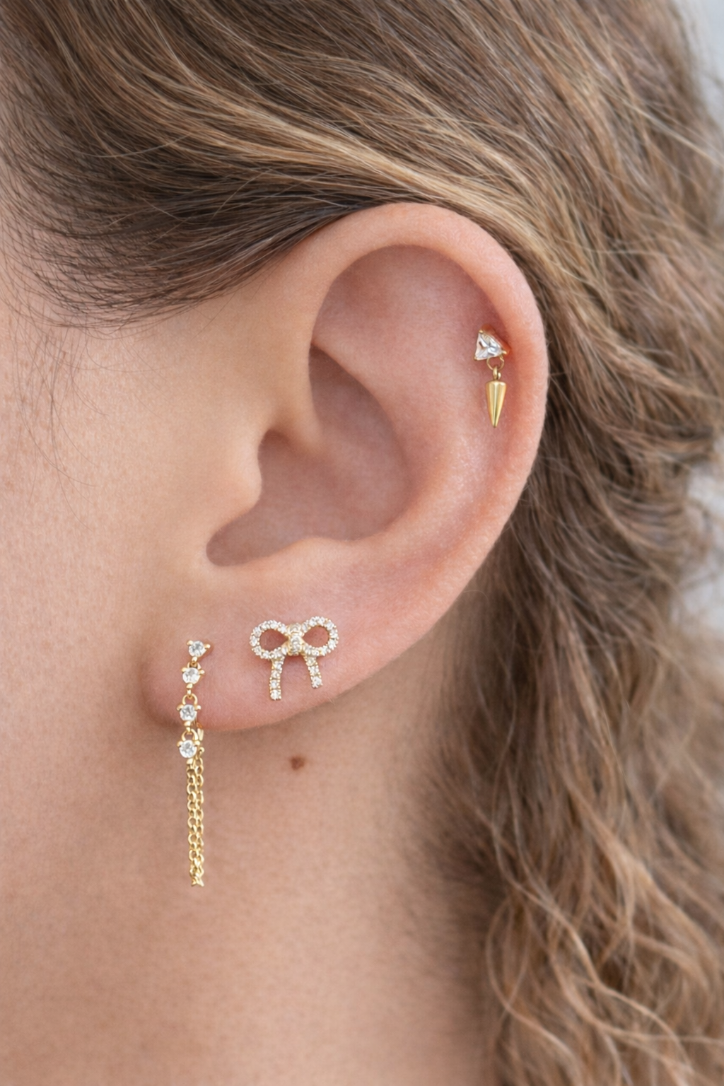 Cz Triangle Dangle Spike Implant Grade Titanium