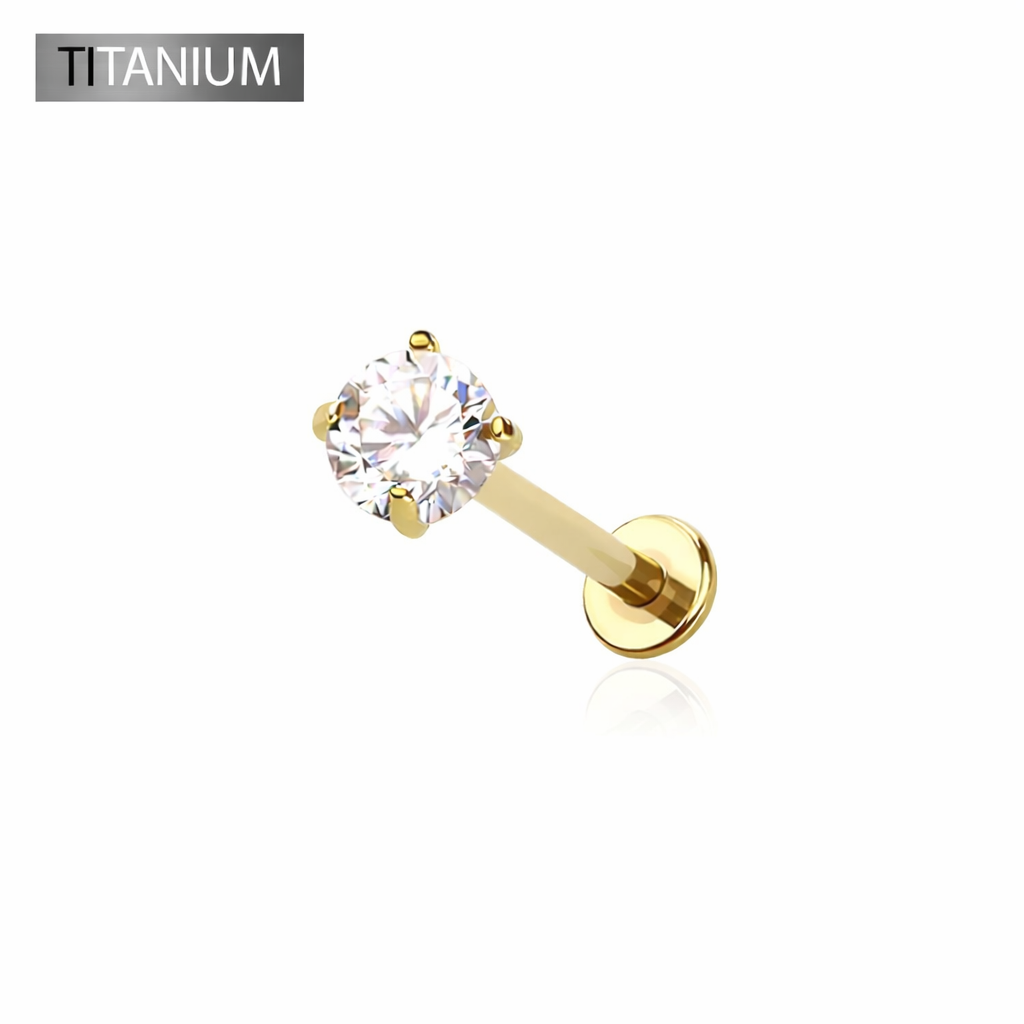 4mm Prong-Set CZ Push-In Stud