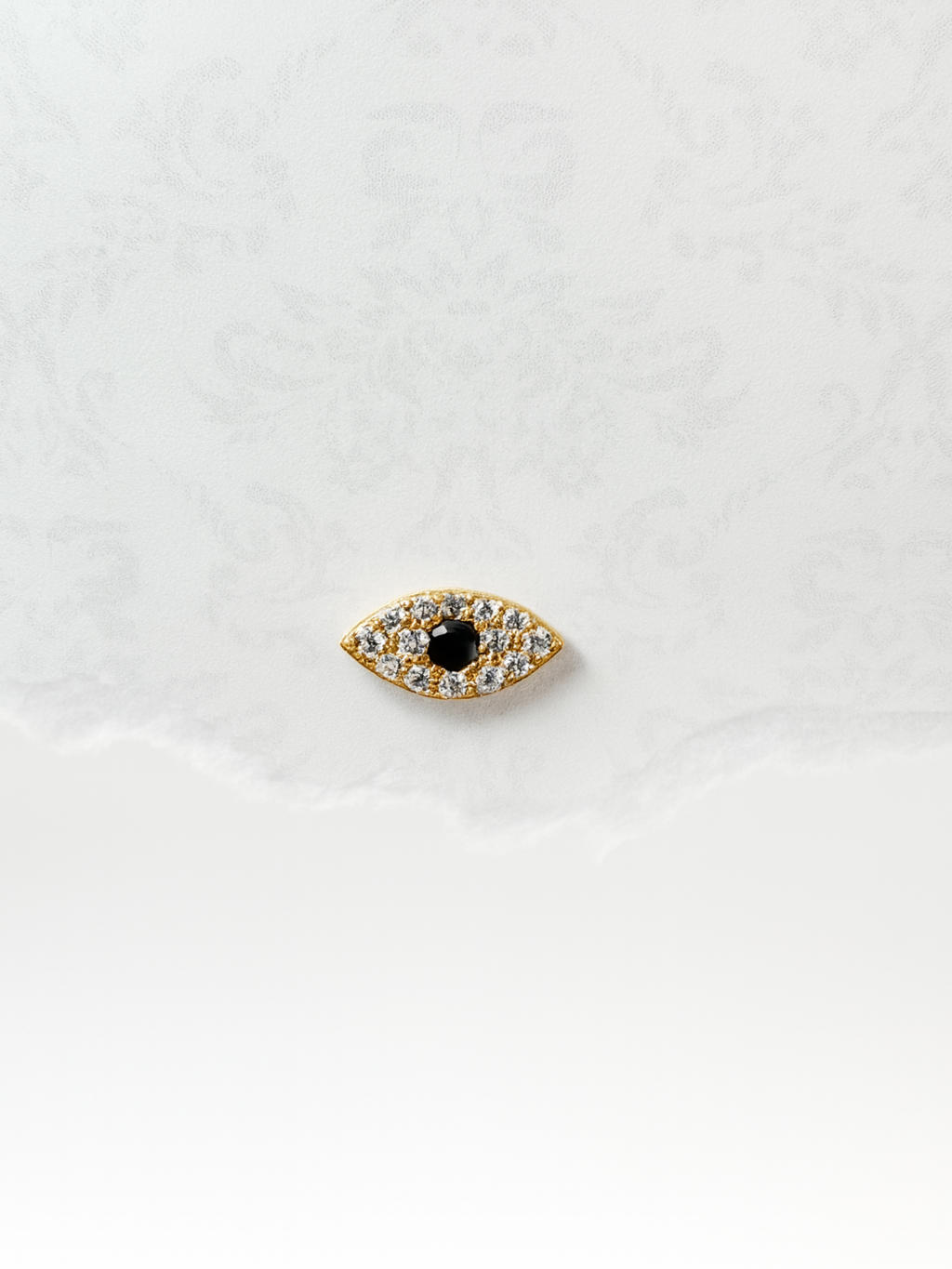 Evil eye diamond earring
