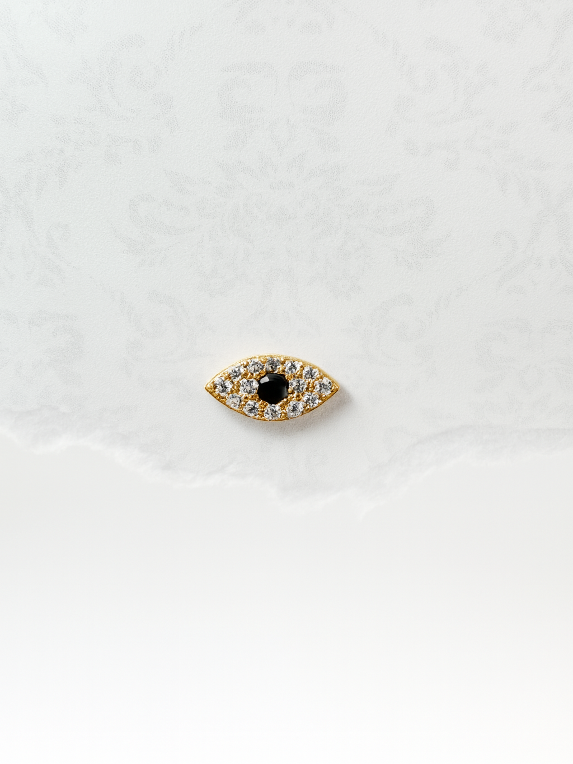 Evil eye diamond earring