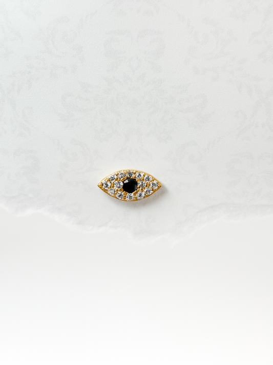 Evil eye diamond earring